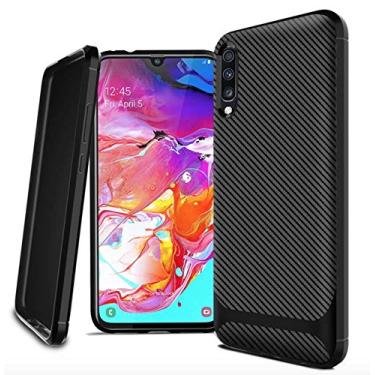 Imagem de Capa Em Gel Fibra De Carbono Para Samsung Galaxy A70 - Preta