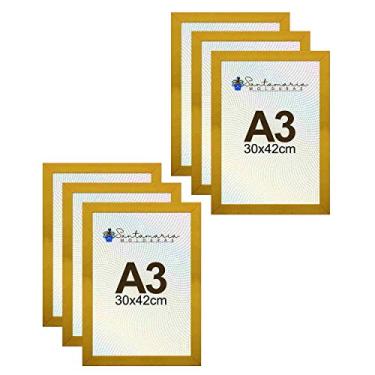 Imagem de Kit 6 Porta Retrato Molduras A3 30x42 Amarelo