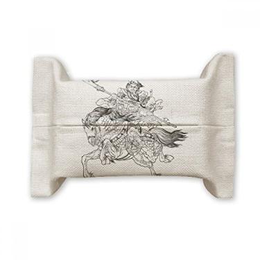 Imagem de Masterpiece The Romance Three Kingdoms Capa de papel para lenços faciais Bolsa de linho de algodão
