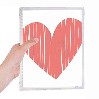 Imagem de Caderno de Diário de Folhas Soltas para Dia dos Namorados com Grafite em Coração