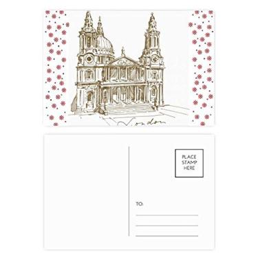 Imagem de St.Paul's Cathedral England London Christmas Christmas Flower Celebration Cartão postal Blessing Mailing Card