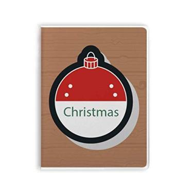Imagem de Caderno de Natal com emblema de desenho animado de Natal, capa macia para diário