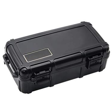Imagem de Umidor de cigarro para viagem, caixa portátil para charutos umidificador, leve, impermeável, hermética e durável, caixa de armazenamento de plástico rígido – Ótimo presente para homens
