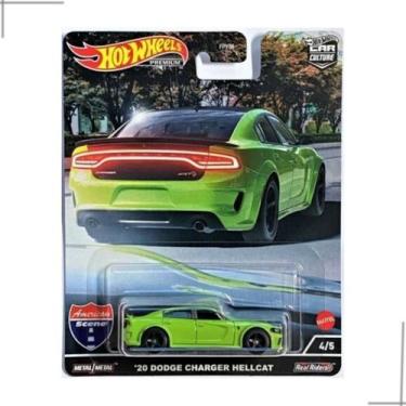 Imagem de Dodge Charger Hellcat American Scene Premium Hot Wheels 1/64 - Mattel