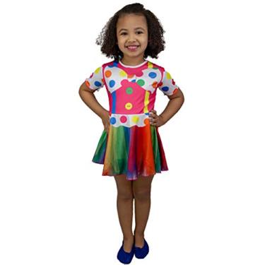 Imagem de Fantasia Palhaça Infantil Menina Vestido Circo Carnaval (G 9-12)