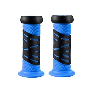 Imagem de Tachiuwa Punhos de guidão de bicicleta Punhos de guidão de bicicleta Manuseio confortável Punhos de bicicleta para meninos e meninas que em bicicletas de, Azul