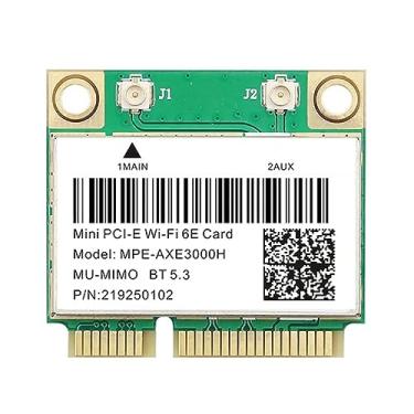 Imagem de Teday WiFi 6E 3000Mbps Bluetooth 5.2 AX210HMW MPE-AXE3000H para Intel AX210 Wireless Mini PCI-E WiFi Card 802.11ax/ac 2.4G/5Ghz Adaptador que AX200