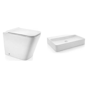 Imagem de Kit Vaso Sanitário Completo com Cuba Vougan Docol Branco