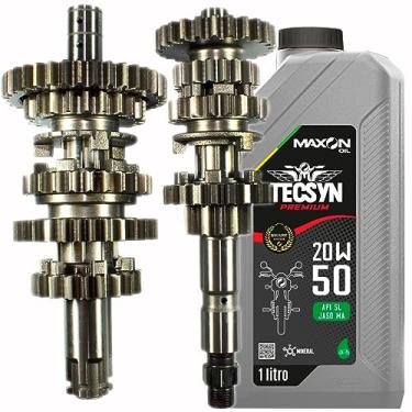 Imagem de Caixa de câmbio marcha completo XTZ125 YBR125 2000 a 2005 partida de pedal e elétrica com óleo