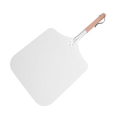 Imagem de Baoblaze Casca de pizza de alumínio, pá de pizza, casca giratória com cabo de madeira, pastelaria, Comprimento 69,2 cm