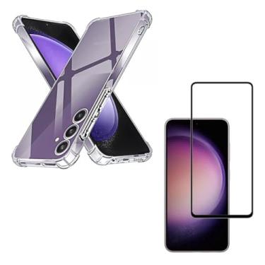 Imagem de Capa Capinha Anti Impacto + Película 5D Premium Cerâmica Compatível Com Galaxy S23 FE - (Hard Glass Store)