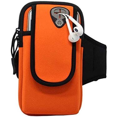 Imagem de Braçadeira de corrida universal, suporte de celular para braço, braçadeira esportiva para corrida, exercícios físicos e academia, compatível com iPhone X/8/7/6/Plus, Samsung Galaxy S9/S8/S7/S6/Edge/Plus e LG, Preto