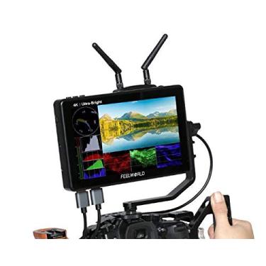 Imagem de FEELWORLD LUT7PRO 7 Polegadas 2200 nit 3D LUT Touch Screen DSLR Monitor de campo com kit externo F970 Instalação para alimentação A transmissão sem fio Forma de onda Vectorscope Entrada HDMI 4K Saída de 8,4 V CC