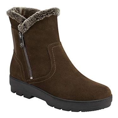 Imagem de Easy Spirit Botas de cano curto femininas, Camurça verde-oliva profunda, 8