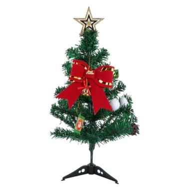 Imagem de BUGUUYO 1 Conjunto árvore de Natal mini etiqueta de presente de natal lareira de natal pequenas árvores de natal acessórios para festa decoração de festa de natal inverno tela