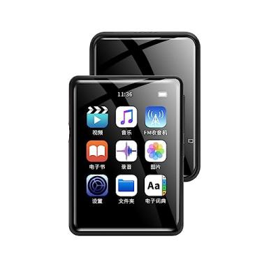 Imagem de Leitor de MP3 com Bluetooth, tela sensível ao toque total 2.4 HD, leitor de música digital portátil HiFi Sound Walkman com função de livro eletrônico FM, mini reprodutor de música portátil (4 + 32 GB