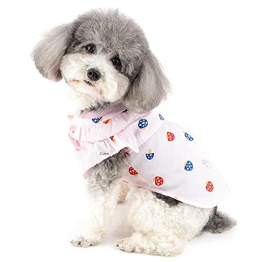 Imagem de Ranphy Camisa de cachorro pequeno roupas para animais de estimação camiseta havaiana cachorro gato impresso roupa respirável manga curta camiseta colete de algodão acampamento verão roupa praia