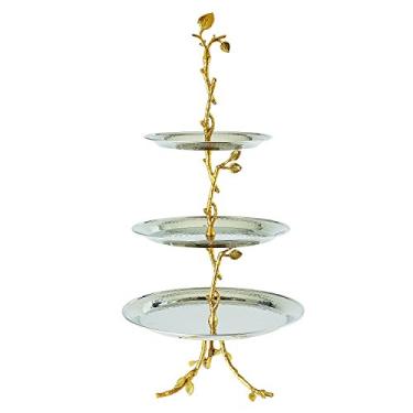 Imagem de Elegance Servidor Golden Vine de 3 camadas, dourado