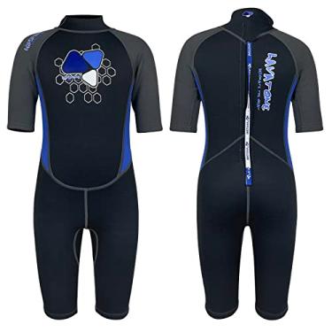 Imagem de LayaTone Roupa de mergulho infantil de neoprene de 3 mm, roupa de banho molhada para meninos e meninas, roupa de banho de corpo inteiro para o verão, natação, mergulho, surfe, snorkeling