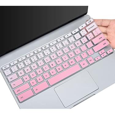 Imagem de Capa de teclado para laptop Samsung Galaxy Chromebook Go 14 polegadas XE340XDA XE345XDA, Chromebook 4 11,6 XE310XBA/Samsung Chromebook 4+ 39.6 cm XE350XBA / Samsung Chromebook Plus V2 12.2, rosa