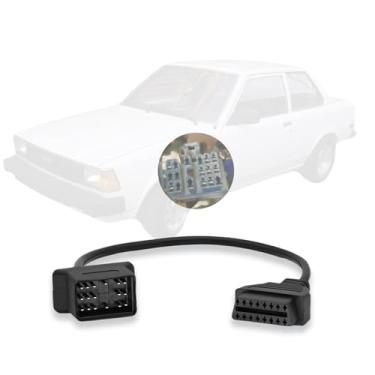 Imagem de AMHTDOL Adaptador OBD adequado para Toyota 17 pinos OBD1 para cabo de diagnóstico OBD2 de 16 pinos, compatível com conector de 17 pinos de veículo to-yota, funciona com ferramenta de scanner de