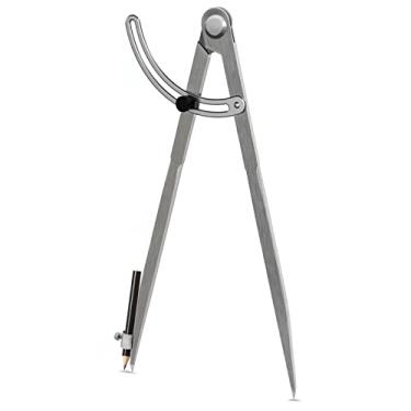 Imagem de Bússola de 41 cm para geometria, bússola para marcenaria, bússola de precisão para marcenaria com divisor de asa e suporte de lápis, bússola grande para geometria, bússola para marcenaria, desenho,