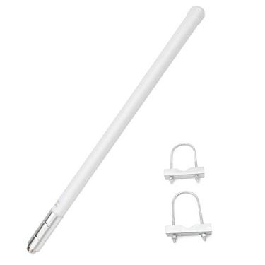 Imagem de Antena de rádio amador de fibra de vidro VHF, antena base de 2 metros 136-174 MHz conector SO239 para repetidor de dispositivo de rádio móvel, scanners de rádio, rádios VHF marítimos com suporte de