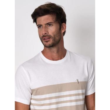 Imagem de Camiseta Aleatory Listrada True Branca-Masculino
