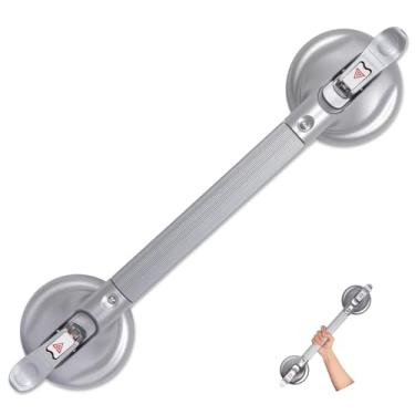 Imagem de HEINSY Barra de apoio de chuveiro com sucção de 53 cm, barra portátil para chuveiro com alça de sucção com ventosa de fixação forte e liberação rápida para banheiro (capacidade máxima: 136 kg