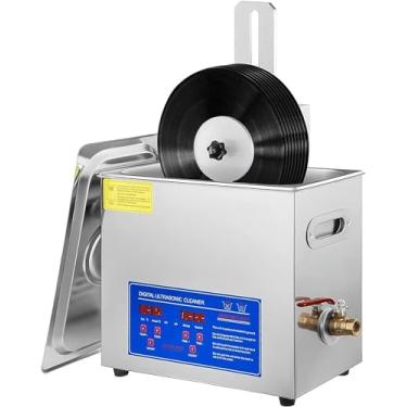 Imagem de CHONGHAN Limpador UltrassôNico PortáTil 6L,Limpador UltrassôNico Discos De Vinil, Temporizador E Aquecedor Digital, Temperatura AjustáVel/AçO InoxidáVel 304, Para RelóGios Joias