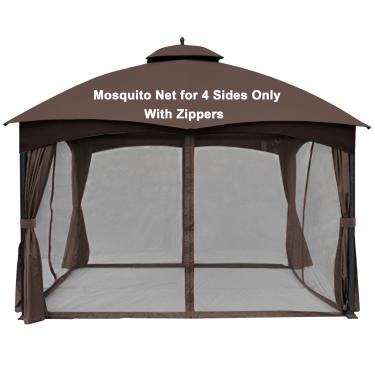 Imagem de SCOCANOPY Mosquiteiro marrom de 3,5 m x 3,5 m para mirante Allen Roth 10 x 12 modelo #GF-12S004B-1 / GF-12S004BTO/ TPGAZ17-002