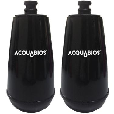 Imagem de Kit 2 Refil Purificador de Água Colors Quadriseta E05 Acquabios Preto Carvão Ativo