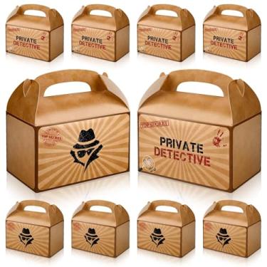 Imagem de 16 caixas secretas de lembrancinhas de festa misteriosas com tema de espionagem, caixas de doces para escapar para festa de aniversário, suprimentos de chá de bebê, 15 x 8,9 x 14 cm