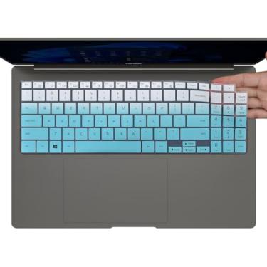Imagem de Capa de teclado para Samsung Galaxy Book 5 4 3 360/Pro 360 39.6 cm e 40.6 cm, NP960XFG NP964XFG NP754XFG NP954XFG NP950XED NP950QDB – Ombre Mint