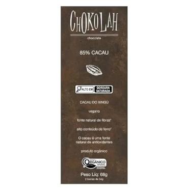 Imagem de Chocolate 85% Cacau com Açúcar Demerara Orgânico CHoKolaH 68g