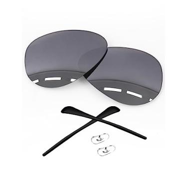 Imagem de Forobb Lentes de reposição polarizadas e kits de borracha para óculos de sol RayBan RB3025-58 mm - Irídio cromado - policarbonato polarizado
