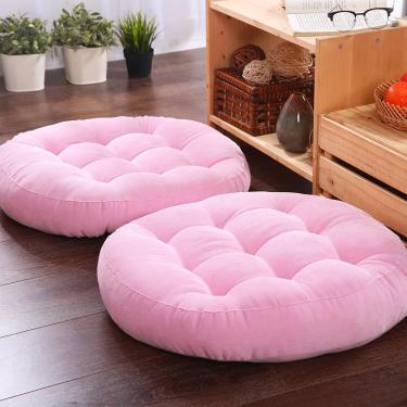 Imagem de Almofada de assento para cadeira de jantar Almofada para cadeira de cozinha de jardim Almofadas de cadeira de veludo Almofada de assento tufada grossa Almofada de chão extra grande Almofada