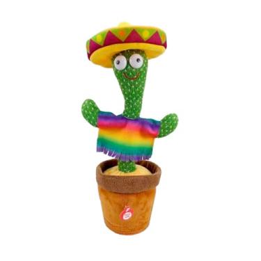 Imagem de Cacto Pelúcia Dançarino Dançante Toca Musica Repete Sua Voz e Fala
