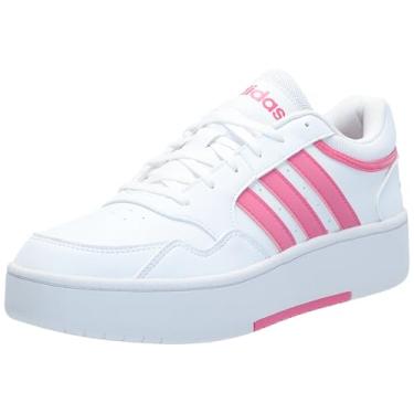 Imagem de adidas Hoops 3.0 Bold Basketball Tênis feminino, Branco/Pink Fusion/Pink Fusion, 38