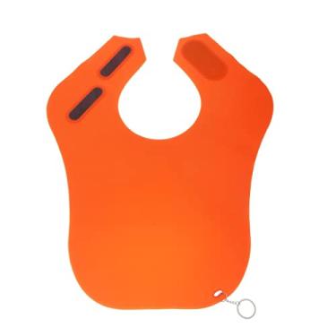 Imagem de Capa de silicone para corte de cabelo para salão, envoltório de tratamento de cabeleireiro dobrável, envoltório de pescoço de xaile de coloração de cabelo para barbeiro, adultos e crianças - laranja