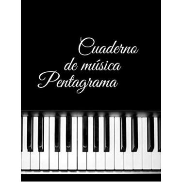 Imagem de Cuaderno de música pentagrama piano: Libreta de musica, 12 pentagramas por pagina