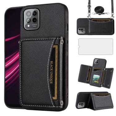 Imagem de Asuwish Capa de telefone para T-Mobile Revvl 6 Pro/6X Pro 5G Capa carteira com protetor de tela e suporte para cartão de couro PU acessórios para celular Tmobile Revel X Tmo Revell T Mobile Rebel TCL