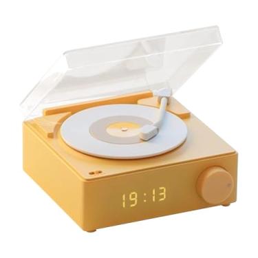 Imagem de Toca-discos, Toca-discos Bluetooth de 3 Modos Com Alto-falantes Embutidos, Som Estéreo HiFi, Alto-falante Portátil de Vinil Vintage Sem Fio Com Despertador para Quarto, Festa