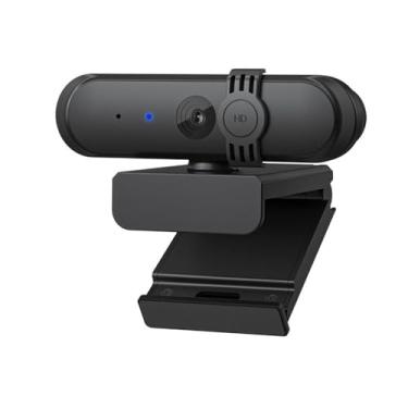 Imagem de Cevoqin Webcam 1080p com microfone, webcam USB para PC, webcam sem distorção, plug & play, chamadas de vídeo, conferências, streaming, câmera de computador com microfone para desktop/laptop/Mac
