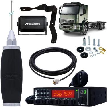 Imagem de Rádio Px 80 Canais Rp-80 Antena Inox 2,70m Cabo 5,5m Caixa Som Suporte