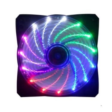 Imagem de Cooler Fan Rainbow 120x120x25mm Led Rgb Ventoinha Cooler Pc - A.R Vari
