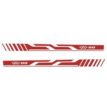 Imagem de Adesivo Lateral Chery Qq Cq3 Kit Faixa Colante Fita Tuning - Srt Wolf 