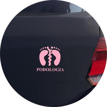 Imagem de Adesivo de Carro Profissão Podologia - Cor Dourado - Melhor Adesivo, R