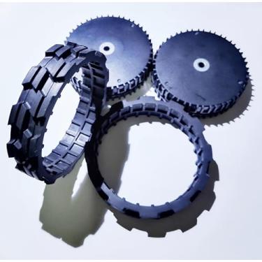 Imagem de Pacote com 2 pneus de roda de substituição para IRobot Roomba Combo 10 max j9+ j7+ j5+ peças de substituição de módulo de roda motriz