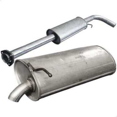Imagem de Kit Escapamento Abafador + Silencioso Gol G4 1.0 8v 10 A 13 - ScapJá
